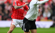Nicolas Dominguez of Nottingham Forest and Sander Berge of Fulham during the Premier Leagu...