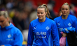 Hafrun Halldorsdottir of Iceland warms up during the 2027 FIFA Women's World Cup Qualifier...