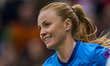Glodis Viggosdottir of Iceland reacts during the 2027 FIFA Women's World Cup Qualifier mat...