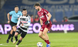 Alibek Aliev plays during the Romania Superliga playoff match between Universitatea Cluj a...