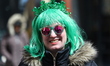 People dress in green on Fifth Avenue during the annual St. Patrick's Day Parade in New Yo...