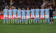 The Mantova team poses for a photo during the Serie BKT match between Mantova and Cesena i...