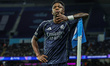 Vinicius Junior of Real Madrid celebrates his goal to make it 0-1 (0-4) during the UEFA Ch...