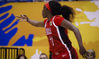 Kahleah Copper #7 of the United States plays during the 2026 FIBA World Cup Qualifying Tou...
