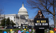 U.S. Rep. Sara Jacobs (D-CA) speaks at a press conference against the war in Iran outside...