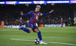 Ronald Araujo of FC Barcelona controls the ball during the UEFA Champions League round of...