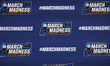 March Madness logos are seen on a wall before the First Round of the NCAA Women's Basketba...