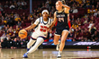 Mississippi Rebels guard Denim Deshields (22) maneuvers around Gonzaga Bulldogs guard Tery...