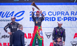 Antonio Felix da Costa of Portugal and Team Jaguar TCS Racing celebrates a race win during...