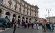 Members of the Iranian community in Rome gather in Piazza Esedra to celebrate Nowruz, the...