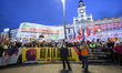 People demonstrate in Madrid, Spain, on March 21, 2026, against the war involving Iran. 