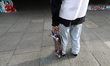 People skate in a skatepark on the street in London, United Kingdom, on February 17, 2026....