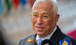 President of the European Council Antonio Costa speaks to journalists as he arrives prior...