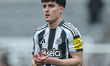 Tino Livramento of Newcastle United applauds the fans after the final whistle during the P...