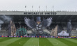 A large Newcastle banner is displayed during the Premier League match between Newcastle Un...