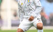 Youri Tielemans of Aston Villa warms up prior to the Premier League match between Aston Vi...