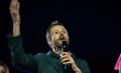 Green Party candidate David Belliard speaks during Emmanuel Gregoire's final meeting befor...