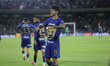 Robert Morales #31 of Pumas celebrates the team's first goal during the 2026 Clausura Tour...