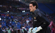 Mile Svilar of A.S. Roma warms up before the match on the 30th day of the Serie A Champion...