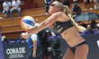 Sara Hughes of the United States hits the ball during the third-place match of the 2026 Wo...