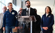 Mayor of New York City Zohran Mamdani speaks at a press conference following the collision...
