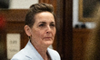 Chairwoman of the Green Left, Pia Olsen Dyhr, arrives at the party leader debate on TV 2 i...