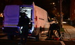 Members of the crime scene unit and U.S. Park Police work at the scene where a U.S. Park P...