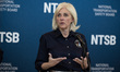 Jennifer Homendy, chair of the National Transportation Safety Board (NTSB), speaks during...