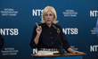 Jennifer Homendy, chair of the National Transportation Safety Board (NTSB), speaks during...