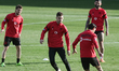 Ernest Muci trains during a session of the Albania national football team at the ''House o...