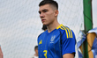 Nikita Kaliuzhnyi of Ukraine enters the pitch during the European Under-19 Championship 20...
