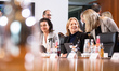 German Minister for Labour and Social Affairs Baerbel Bas (center), German Minister for Re...