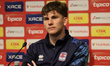 Florian Bohnert of Luxembourg attends his team's press conference on the eve of the UEFA N...