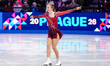 Olga Mikutina of Austria competes in the Women's Short Program during the ISU Figure Skati...
