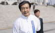 Rebuilding Korea Party leader Cho Kuk prepares to perform ''samboilbae,'' a traditional ri...