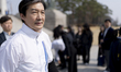 Rebuilding Korea Party leader Cho Kuk prepares to perform ''samboilbae,'' a traditional ri...