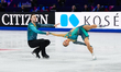 Anastasiia Metelkina and Luka Berulava of Georgia compete in the Pairs Free Skate during t...