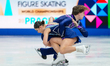 Sofiia Holichenko and Artem Darenskyi of Ukraine compete in the Pairs Free Skate during th...