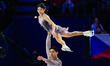 Emily Chan and Spencer Akira Howe of the United States compete in the Pairs Free Skate dur...