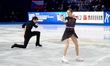 Gabriella Izzo and Luc Maierhofer of Austria perform in the pairs short program during the...