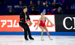 Oxana Vouillamoz and Tom Bouvart of Switzerland perform in the pairs short program during...