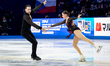 Kelly Ann Laurin and Loucas Ethier of Canada perform in the pairs short program during the...