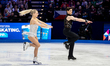 Piper Gilles and Paul Poirier of Canada perform in the ice dance rhythm dance during the I...