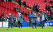 Uruguay players are seen before the international friendly match against England at Wemble...