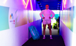 Karolina Muchova of Czechia enters the court against Coco Gauff of the United States durin...