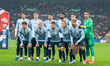 Uruguay players form a formation during the International Friendly match against England a...