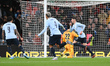 Federico Valverde of Uruguay celebrates after scoring the team's first goal during the int...