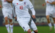 Danel Sinani of Luxembourg is in action during the UEFA Nations League Play-offs, 1st leg...