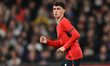 Phil Foden of England moves forward during the International Friendly match between Englan...