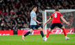 Manuel Ugarte of Uruguay in action during the international friendly match between England...